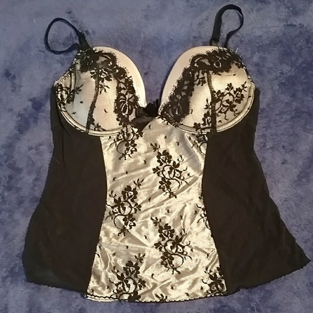 Sexy pink and black camisole/bra